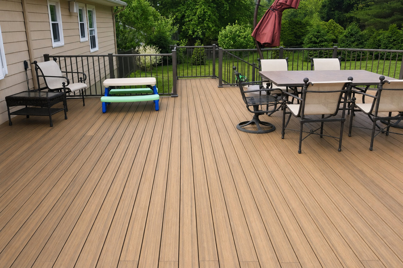 Composite deck installation