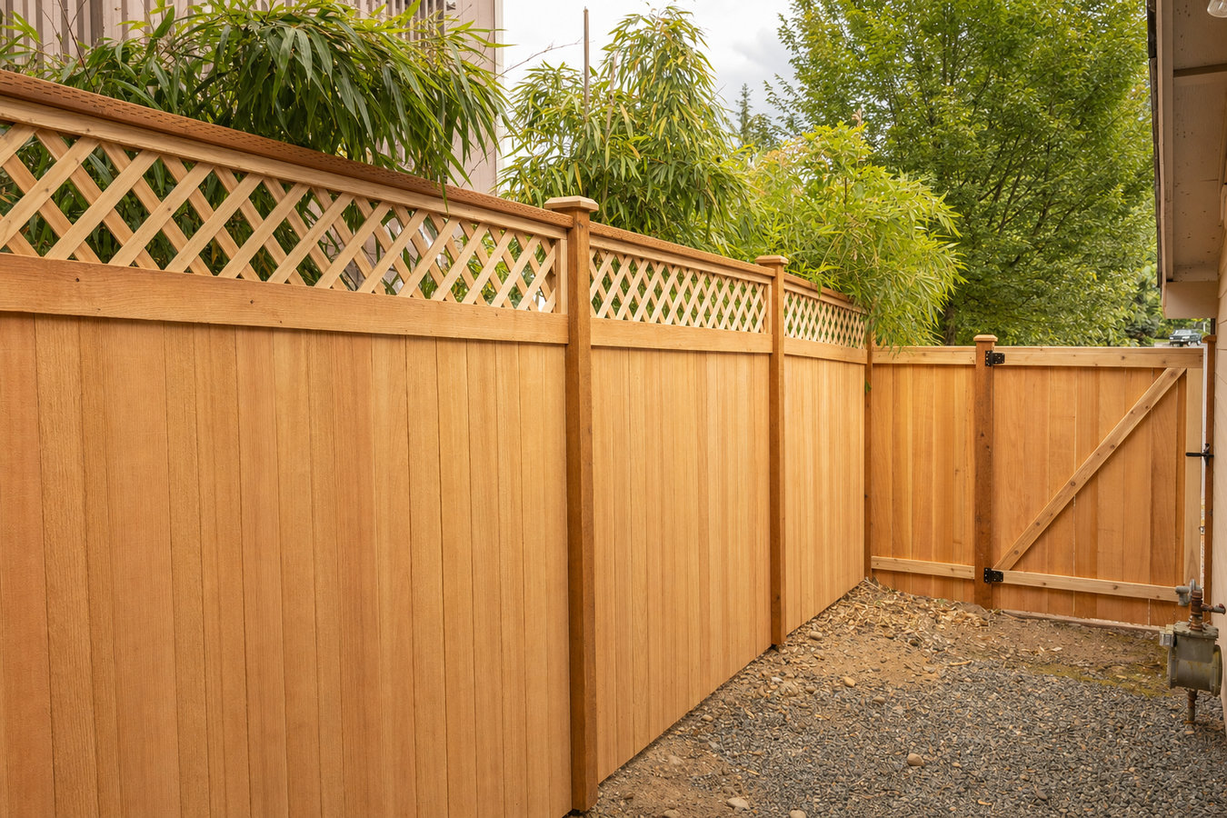 Wood and privacy fence installation